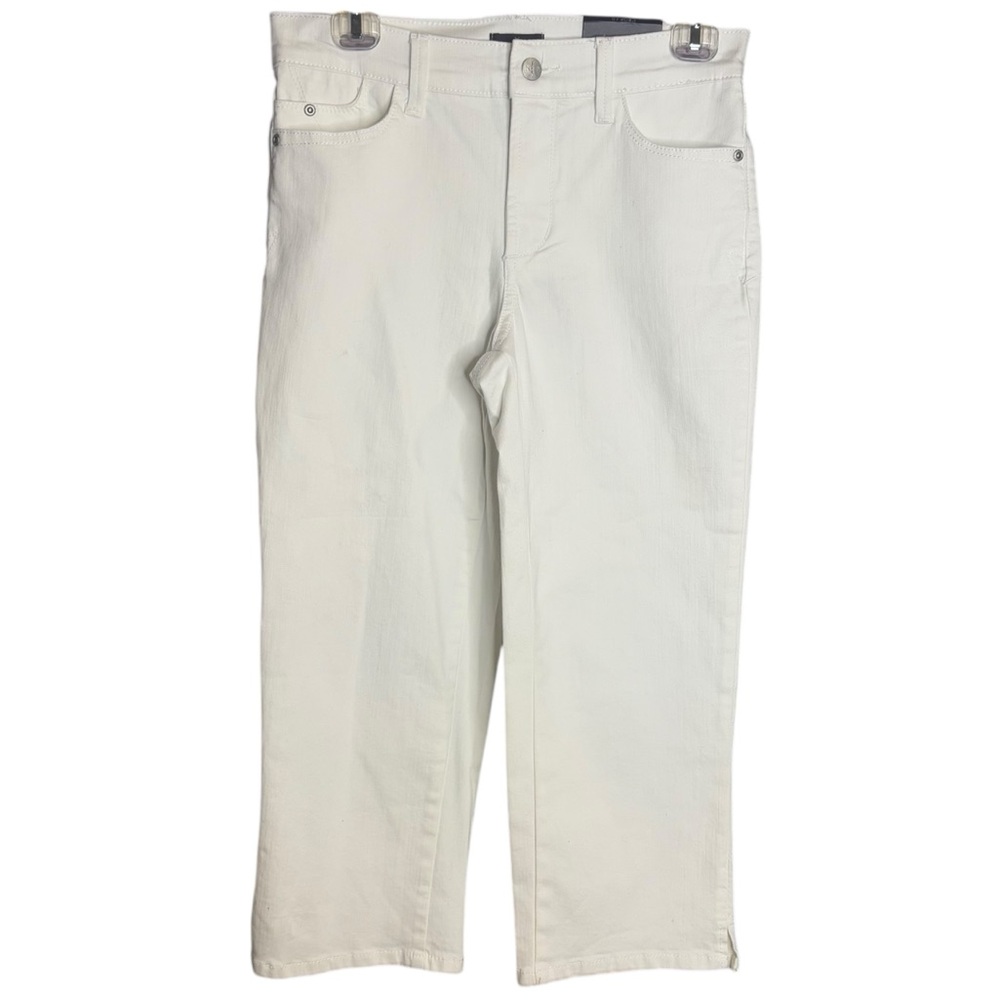 NYDJ Cropped pants NWT white women’s size 0 Lift tuck technology coastal preppy